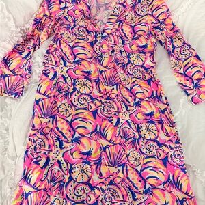 Lilly Pulitzer Pink and Blue Seashell Dress
